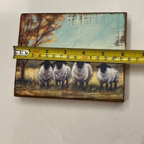 PRIMITIVES by Kathy Fall Sheep Wood Block Sign 6" x 4.75" x Farmhouse Decor PA - Picture 8 of 12